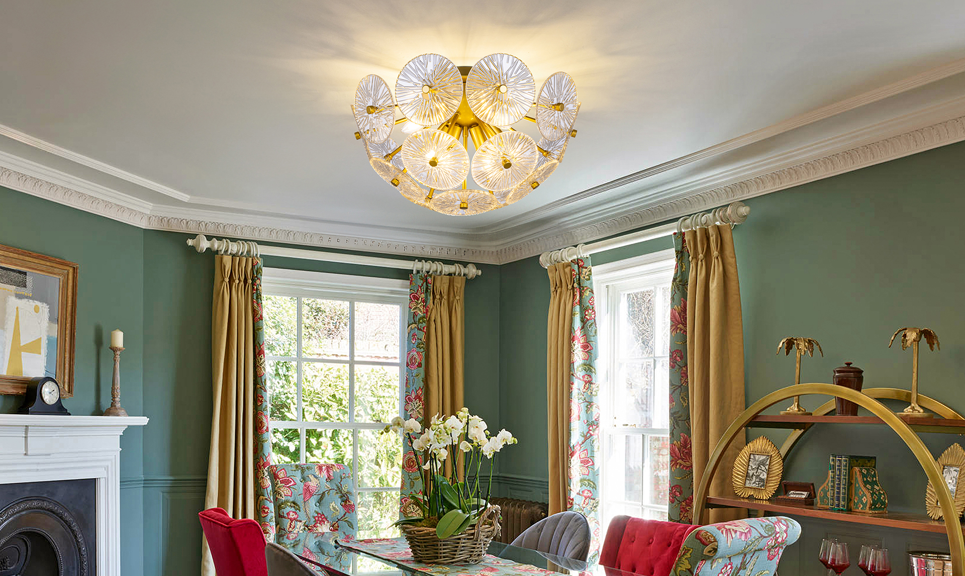 TOCHIC 6 Lights Flush Mount Ceiling Light Fixture, 21.85